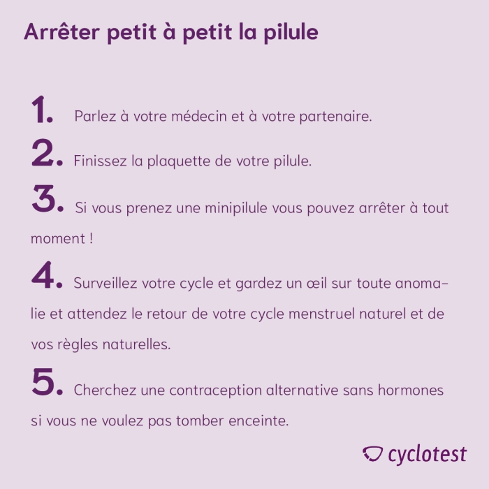 Arrêter la pilule ️ ce qu