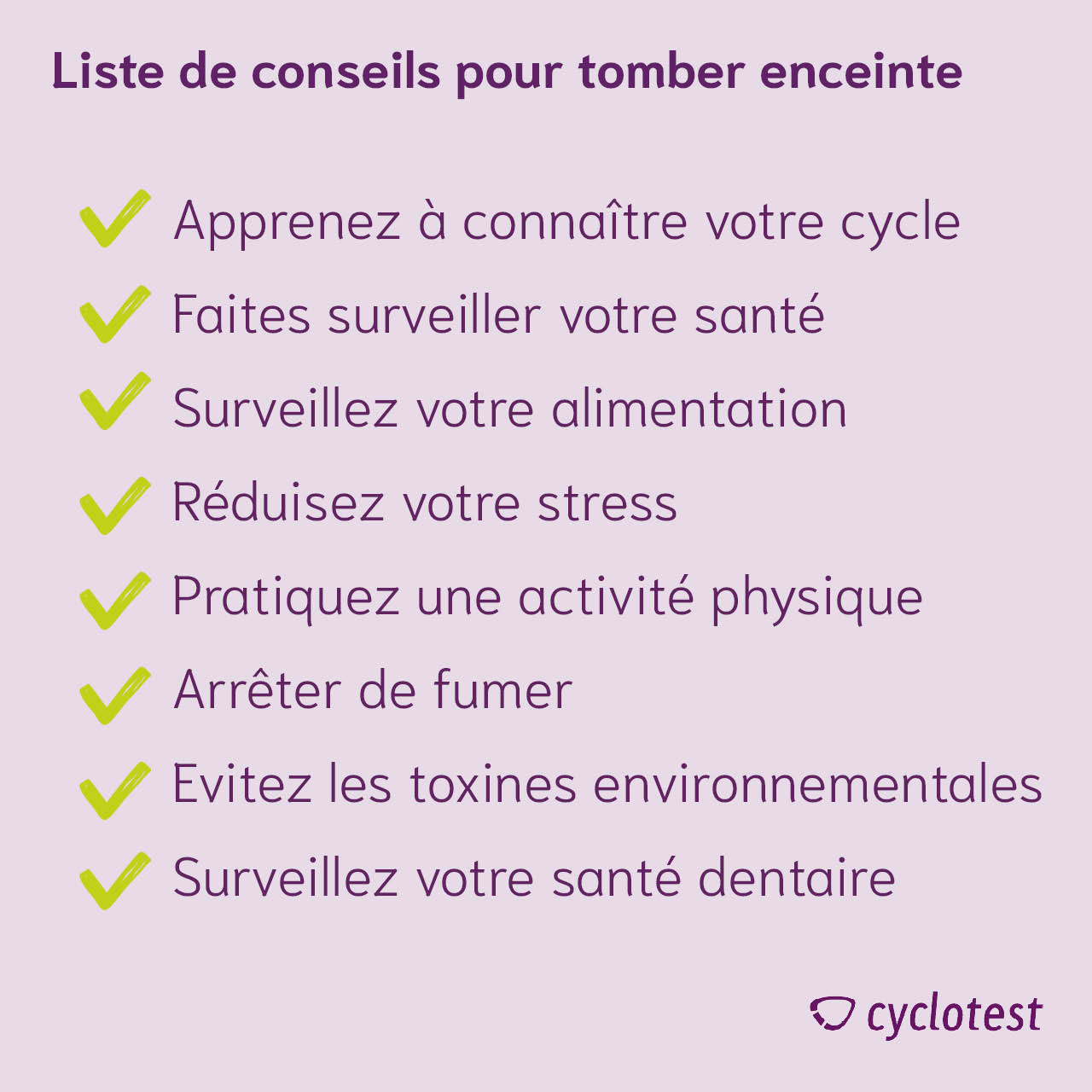 Conseils pour tomber enceinte