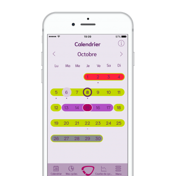 cyclotest mySense - vue calendrier