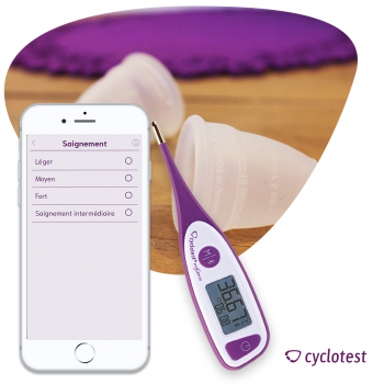 Rassemblez des connaissances sur les menstruations avec une application sur le cycle, un thermomètre basal et une coupe menstruelle.