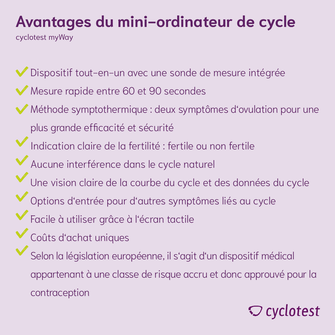 Quels sont les avantages du mini-ordinateur de cycle ? | Graphique : © cyclotest